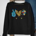 Autism Awareness Day Peace Love Autism Puzzle Ribbon Sweatshirt Gifts for Old Women