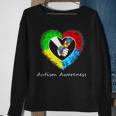 Autism Awareness Hands In Heart Puzzle Pieces Sweatshirt Gifts for Old Women