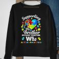 Autism Awareness Month Supporting My Brother Puzzle Sweatshirt Gifts for Old Women