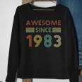 Awesome Since 1983 40Th Birthday 40 Years Old Vintage Retro Sweatshirt Gifts for Old Women