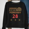 Awesome Since 28. Februar Sweatshirt mit Leopardenmuster, Vintage Geburtstags-Sweatshirt Geschenke für alte Frauen