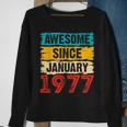 Awesome Since Januar 1977 Sweatshirt, Einzigartiges 46. Geburtstag Design Geschenke für alte Frauen