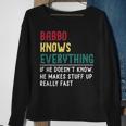 Babbo Know Everything Father Day Gift For Babbo Men Women Sweatshirt Graphic Print Unisex Gifts for Old Women