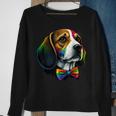 Beagle Gay Pride Dog Lgbt Rainbow Flag On Beagle Lgbtq Sweatshirt Gifts for Old Women
