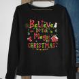 Believe In The Magic Of Christmas Santa Snowman Candy Cane Men Women Sweatshirt Graphic Print Unisex Gifts for Old Women
