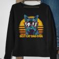 Best Cat Daddy Vintage Eighties Style Cat Retro Distressed Sweatshirt Gifts for Old Women