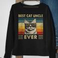 Best Cat Uncle Ever Vintage Retro Cat Dad Father Day Sweatshirt Gifts for Old Women