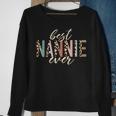 Best Nannie Ever Gifts Leopard Print Mothers Day Sweatshirt Gifts for Old Women