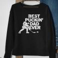Best Puckins Dad Ever Cool Ice Hockey Gift For Father Sweatshirt Gifts for Old Women