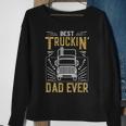 Best Truckin Dad Ever Funny Truck Driver Gift For Truckers Gift For Mens Sweatshirt Gifts for Old Women