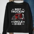 Big Rig Trucker Gift Men Best Truckin Uncle Ever Sweatshirt Gifts for Old Women
