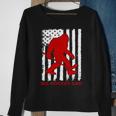Bigfoot Big Hockey Dad American Flag Sweatshirt Gifts for Old Women