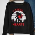 Bigfoot Sasquatch Yeti Believe I Steal Hearts Valentines Day Sweatshirt Gifts for Old Women