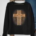 Blessed Dad Lion Christian Cross Fathers Day Papa Husband Sweatshirt Gifts for Old Women