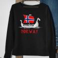 Boat Norwegian Flag Norway Viking Ship Norway Sweatshirt Gifts for Old Women