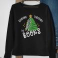 Book Lover Christmas Tree Holiday Reading  Love To Read  Men Women Sweatshirt Graphic Print Unisex Gifts for Old Women