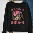 Brides Last Rodeo Cowgirl Hat Bachelorette Party Bridal Sweatshirt Gifts for Old Women