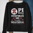 Buffalo Plaid Pi Symbol Pi Day Inspires Me Math Lover Gifts V2 Sweatshirt Gifts for Old Women