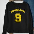 Burreaux Number 9 Louisiana Football Fan Men Women Sweatshirt Graphic Print Unisex Gifts for Old Women