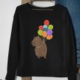 Capybara Gifts Lovely Capybara With Balloon Cute Animal Sweatshirt Gifts for Old Women