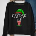 Cat Dad Elf Group Matching Family Christmas Gift Daddy Men Men Women Sweatshirt Graphic Print Unisex Gifts for Old Women
