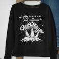 Catronaus Space Cat On Mushrooms Ufo Funny Space Cat Sweatshirt Gifts for Old Women