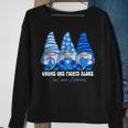 Colon Cancer Awareness Month Blue Ribbon Gnomies Support Sweatshirt Gifts for Old Women