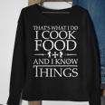 Cooking Lovers Know Things Sweatshirt Gifts for Old Women