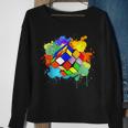 Cool Rubik Rubix Rubics Player Cube Watercolor Lovers Sweatshirt Gifts for Old Women