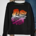 Cool Skeletons Kissing Lesbian Flag Colors Ally Lgbt Pride Sweatshirt Gifts for Old Women