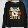 Corgi Dog Dad Vintage Retro Sunset Beach Vibe Fathers Day Sweatshirt Gifts for Old Women
