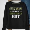 Cousin Of The Birthday Boy Camo Green Army Party Sweatshirt Gifts for Old Women