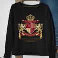 Create Your Own Coat Of Arms Red Gold Lion Emblem Sweatshirt Gifts for Old Women