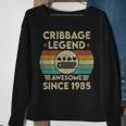 Cribbage Legend 37 Jahre Alt Fantastisch Seit 1985 Cribbage Sweatshirt Geschenke für alte Frauen