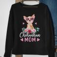 Cute Chihuahua Mom Sunglasses Flower For Chihuahua Owner Men Women Sweatshirt Graphic Print Unisex Gifts for Old Women