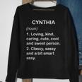 Cynthia Definition Personalized Custom Name Loving Kind Sweatshirt Gifts for Old Women