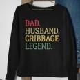 Dad Husband Cribbage Legend Vintage Cribbage Board Game Sweatshirt Gifts for Old Women