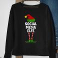 Damen Sweatshirt Social Media Elfe, Partnerlook Weihnachten Geschenke für alte Frauen