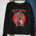 Death Metal Asian Lucky Cat Hail Satan Kitten Rock Music Sweatshirt Gifts for Old Women