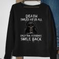 Death Smiles At Us All Only The Veterans Smile Back On Back Sweatshirt Gifts for Old Women