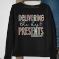 Delivering The Best Presents Labor And Delivery Nurse Xmas Men Women Sweatshirt Graphic Print Unisex Gifts for Old Women