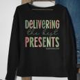 Delivering The Best Presents Xmas Labor And Delivery Nurse Men Women Sweatshirt Graphic Print Unisex Gifts for Old Women