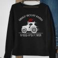 Diddly Squat Farm Speed And Power Perfect Tractor Design Sweatshirt Gifts for Old Women