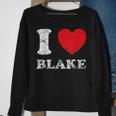 Distressed Grunge Worn Out Style I Love Blake Sweatshirt Gifts for Old Women