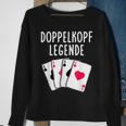 Doppelkopf Legende Spielkarten Sweatshirt Geschenke für alte Frauen