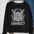 Dungeons Dice Rpg Whats Your Damage Men Women Sweatshirt Graphic Print Unisex Gifts for Old Women