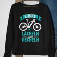 E Bike Lächeln Statt Hecheln Fahrradfahrer Mountainbike Sweatshirt Geschenke für alte Frauen