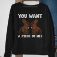 Easter Funny Ns Sayings Chocolate Bunny Meme Sweatshirt Gifts for Old Women