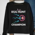 Egg Hunt Champion Funny Dad Easter Pregnancy Announcement Sweatshirt Gifts for Old Women