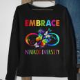 Embrace Neurodiverity Rainbow Infinity Butterfly Autism Sweatshirt Gifts for Old Women